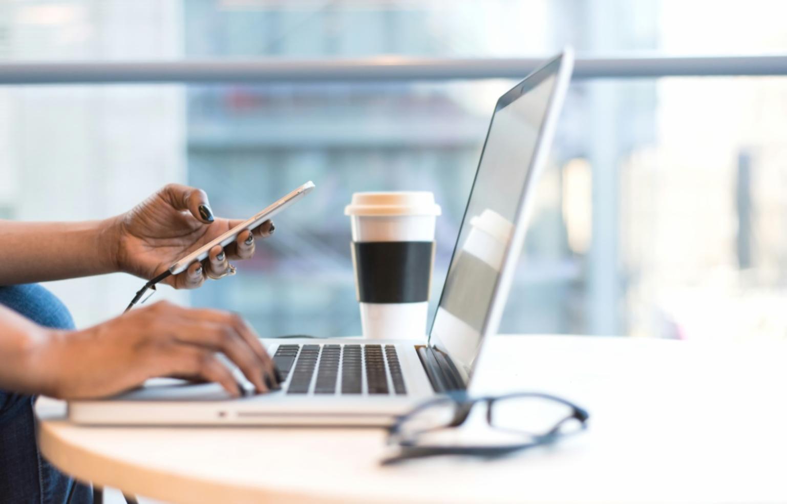 Professional retail technology consultation workspace